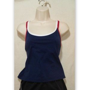 Freestyle by Danskin Size XL Navy Blue Womens Fitness Workout Top